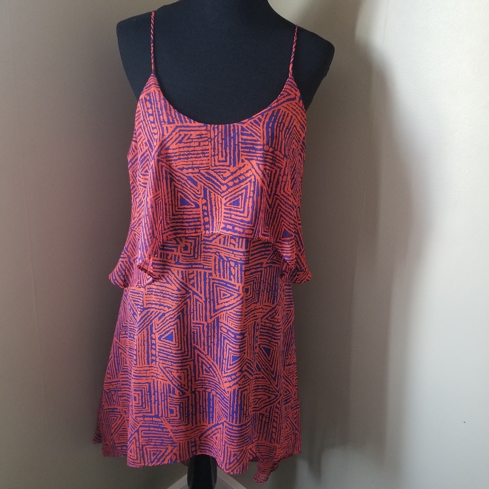 Geo Print High Low Dress